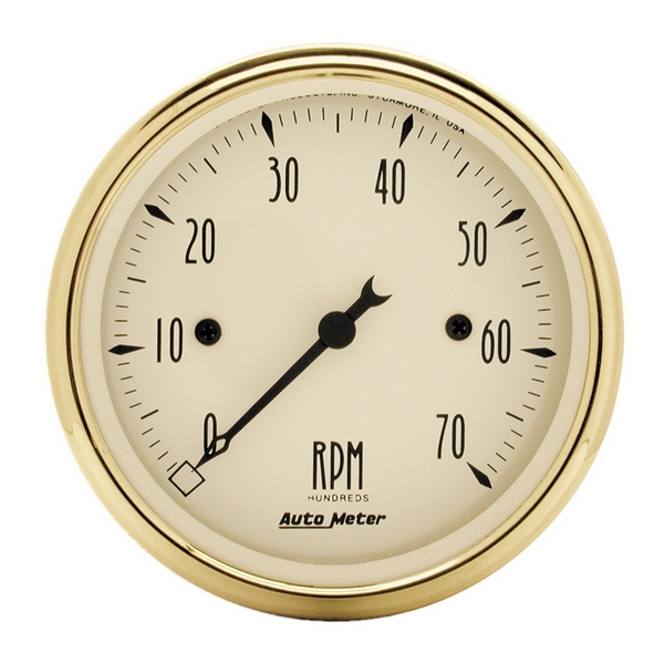 3-1/8" IN-DASH TACHOMETER, 0-7,000 RPM, GOLDEN OLDIES